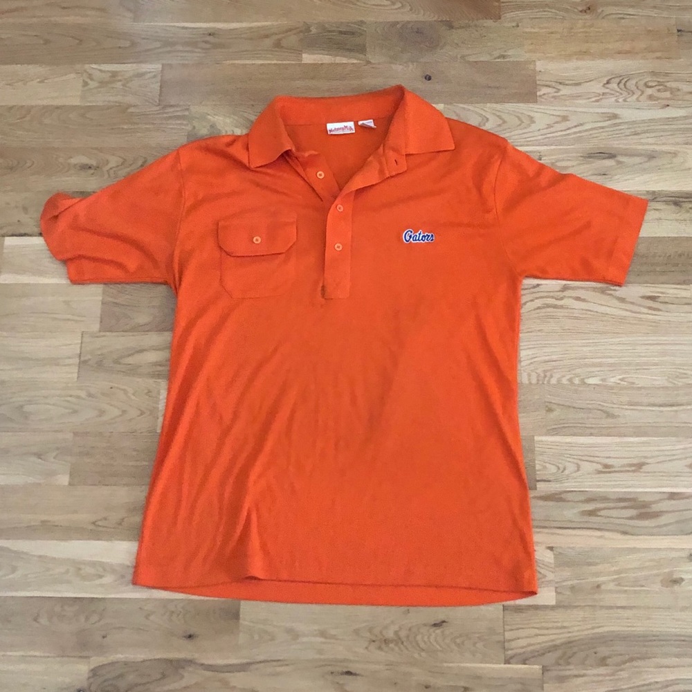 Vintage Orange Polo Shirt with Chest Pocket